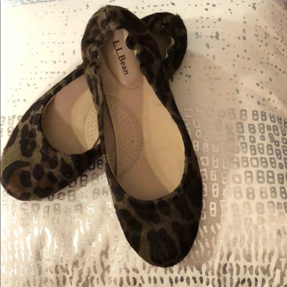 L.L.Bean animal print flats